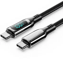Vention Cable USB 2.0 Tipo-C TAYBAV 100W con Pantalla LED Negro 1.2m